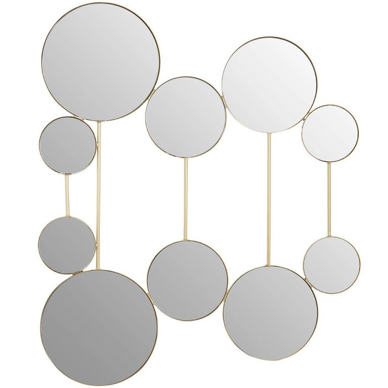 Hana Wall Mirror - Round with Gold Frame
