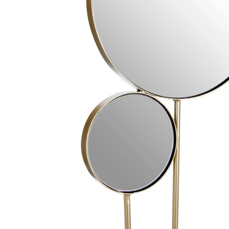 Hana Wall Mirror - Round with Gold Frame