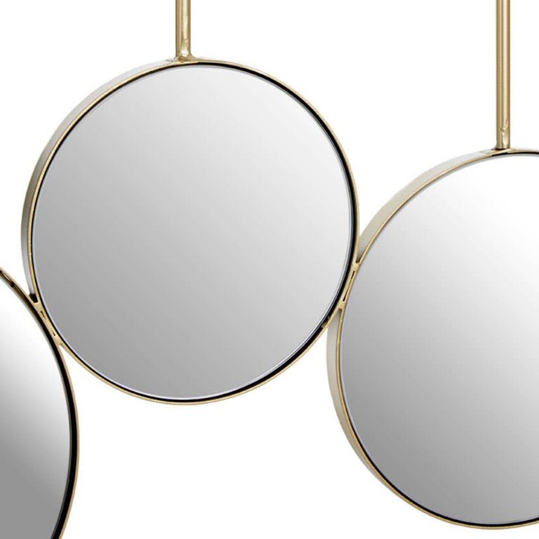 Hana Wall Mirror - Round with Gold Frame