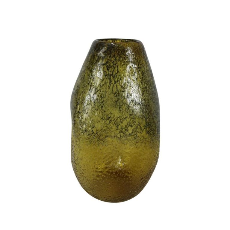 Vase - Handmade - Amber Yellow Glass - Small