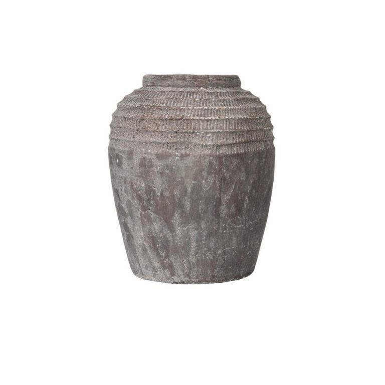 Pot - Handmade - Antique Dark Grey - Terracotta