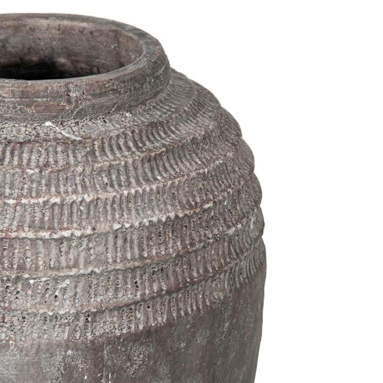 Pot - Handmade - Antique Dark Grey - Terracotta