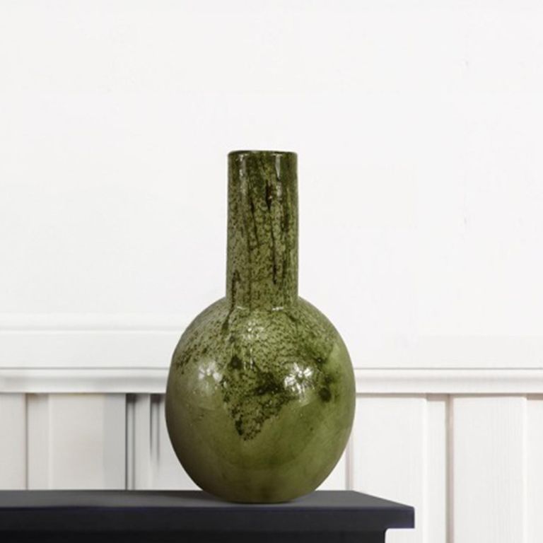 Vase - Handmade - Green Glass