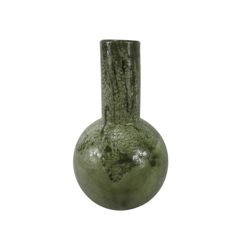 Vase - Handmade - Green Glass