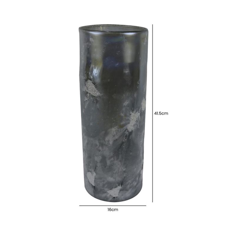 Vase - Handmade - Grey Glass