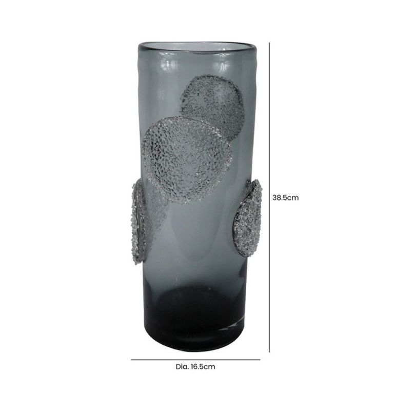 Vase - Handmade - Smoke Grey Forest Glass - Small