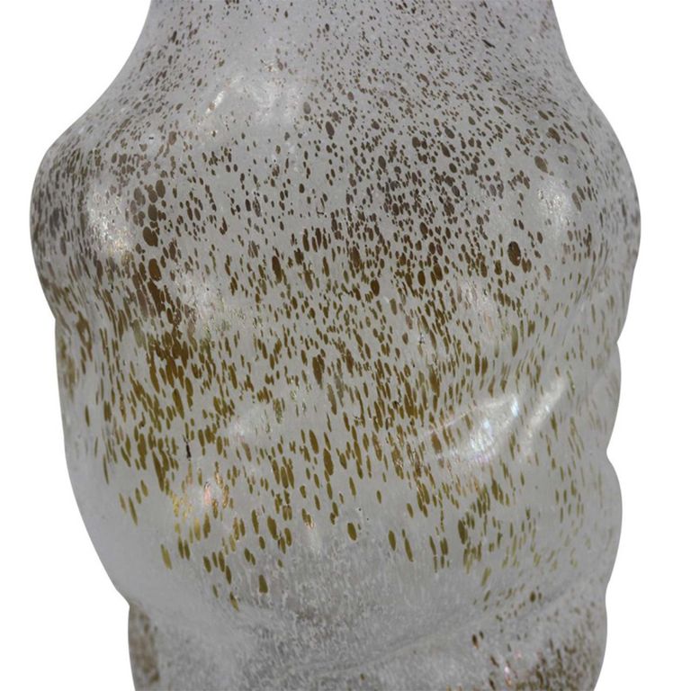 Vase - Handmade - White and Gold Glass