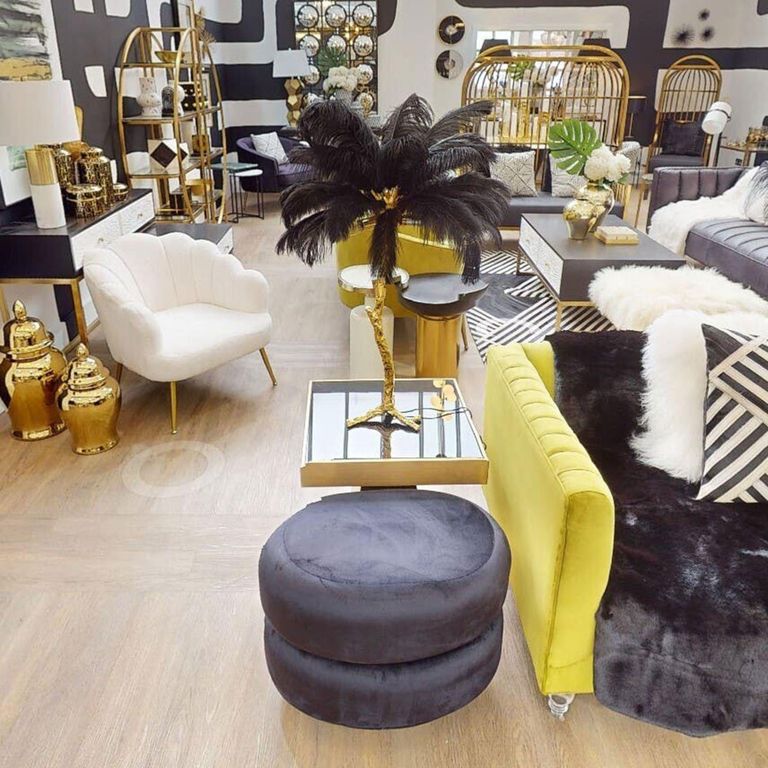 Hartford Pouffe - Oval - Black Velvet Fabric