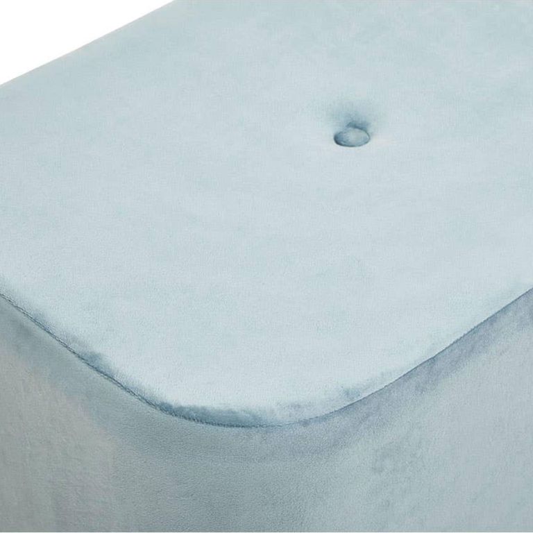 Hartford Pouffe - Blue Velvet Fabric