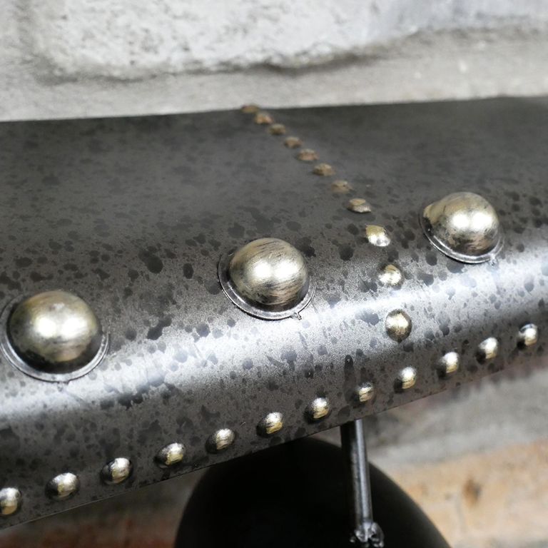 Aeroplane Wall Clock - Industrial Style - Black Metal