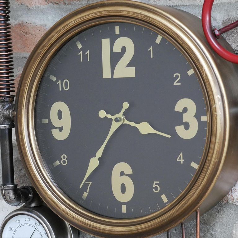 Industrial Wall Clock - Round