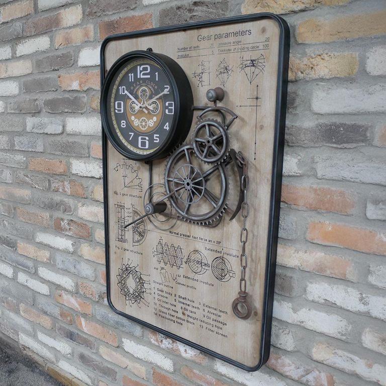 Industrial Gear Wall Clock