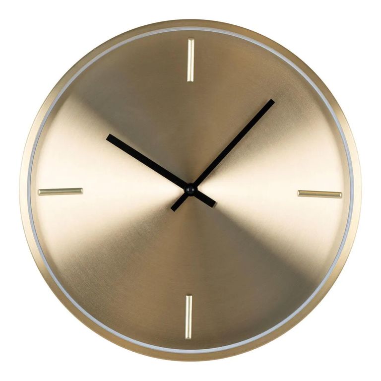 Istanbul Wall Clock - Round - Gold Aluminium