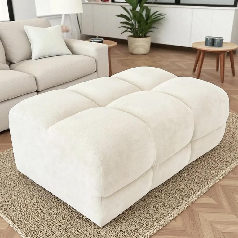 Jacob Footstool - Natural Fabric