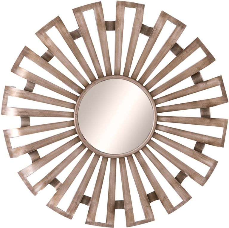 Kalgoorlie Antique Silver Sunburst Round Mirror