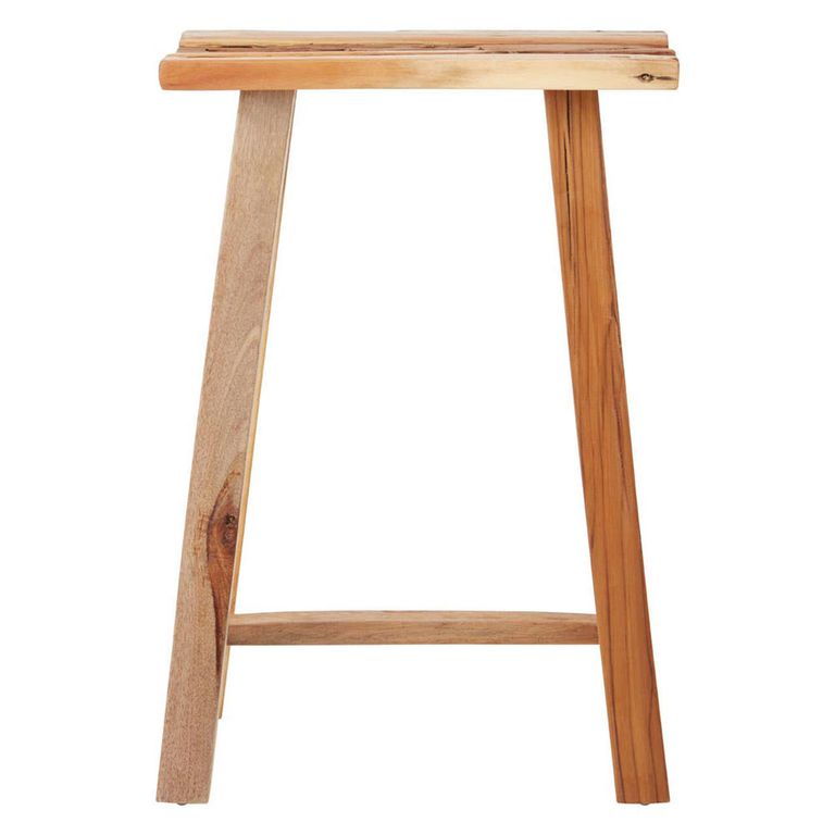 Kendari Stool - Square - Teak Wood