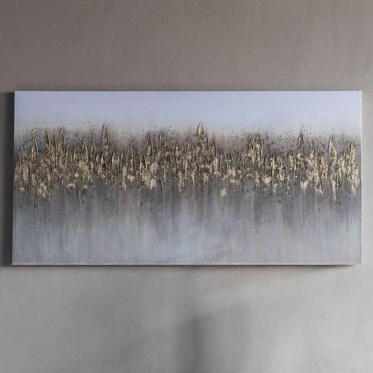 Golden Reeds Wall Art - Abstract - Canvas