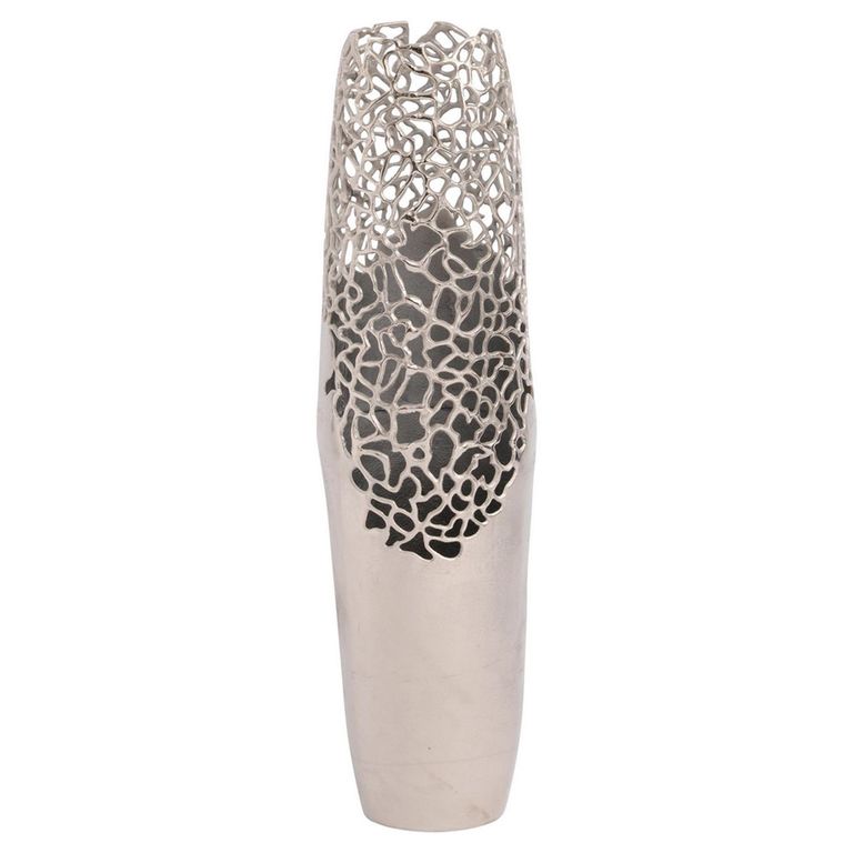 Apo Vase - Coral Silver Metal - Ellipse - Small