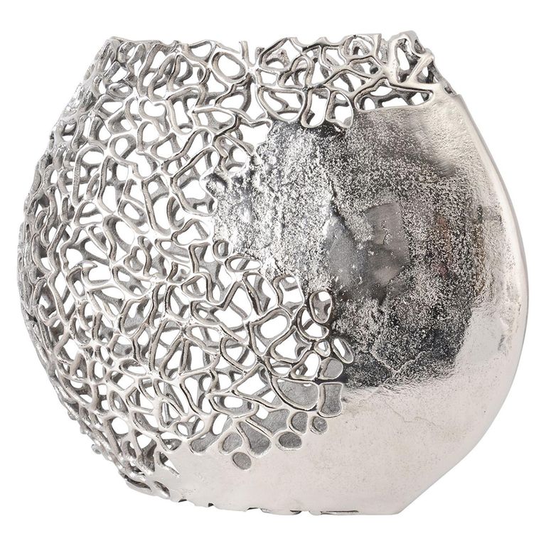 Apo Vase - Coral Silver Metal - Ellipse