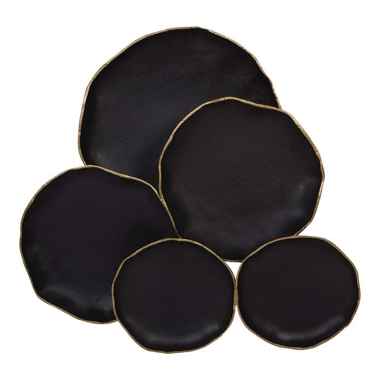 Arlow Wall Art - 5 Disc - Black Metal