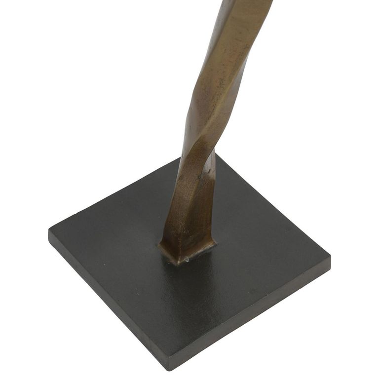 Charlie Sculpture - Antique Brass Metal - Abstract