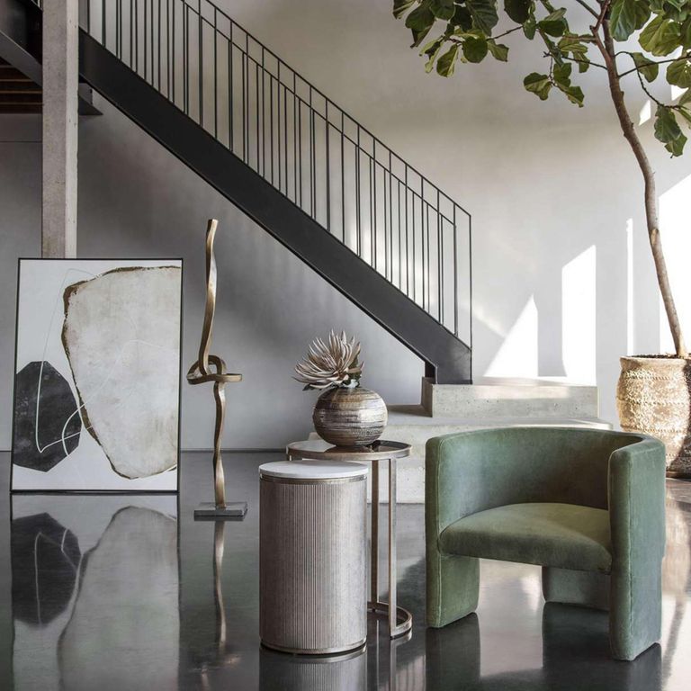 Charlie Sculpture - Antique Brass Metal - Abstract