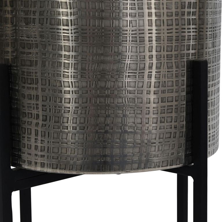 Clyde Planter - Nickel - Floor Standing - Set of 2