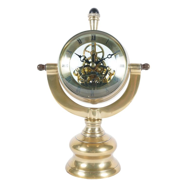 Columbia Mantle Clock - Antique Brass