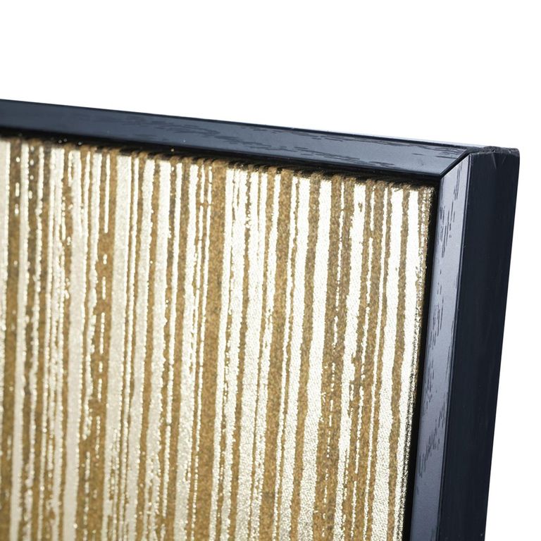 Golden Rain Wall Art - Black - Framed Canvas