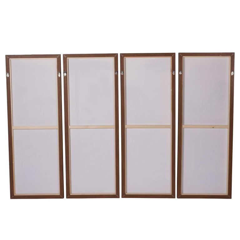 Grey Palm Wall Art - Canvas - Set of 4