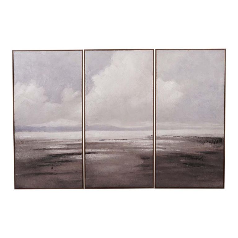 Hazy Horizons Wall Art - Framed - Set of 3