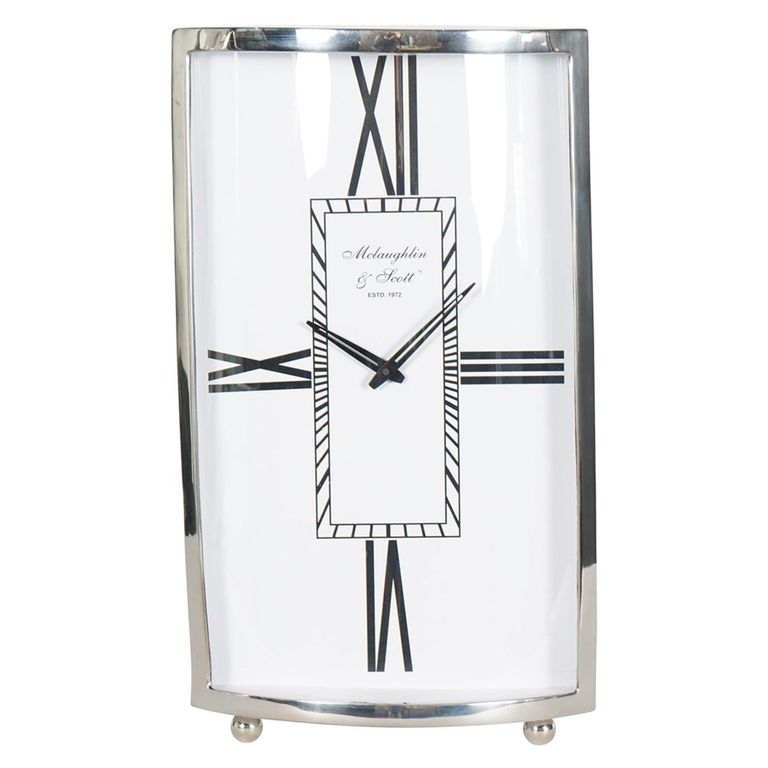 Johnson Mantel Clock - Nickel