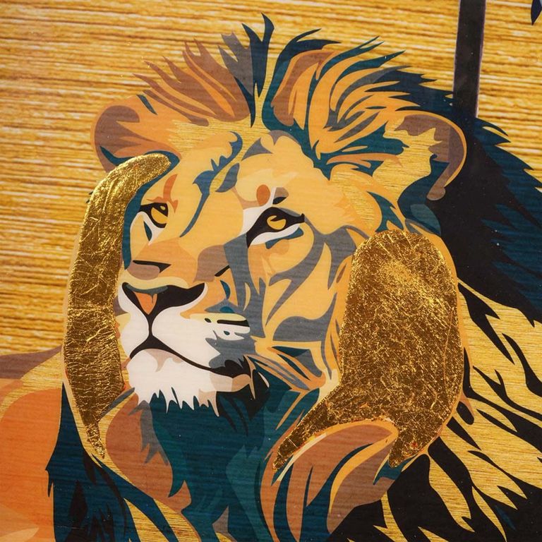 Jungle Wall Decor - Gold - Round