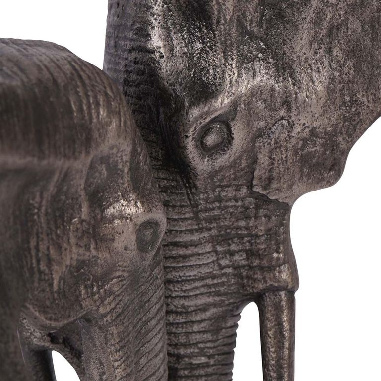 Kariba Sculpture - Cast Aluminium - Nuzzling Elephants