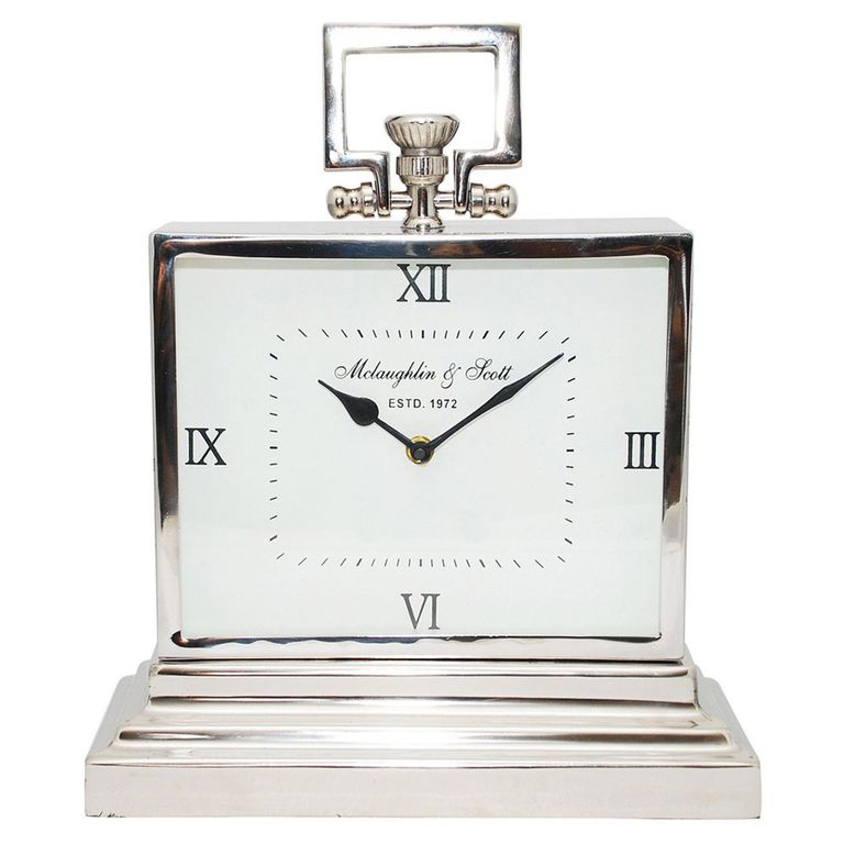 Latham Clock - Silver Metal - Small
