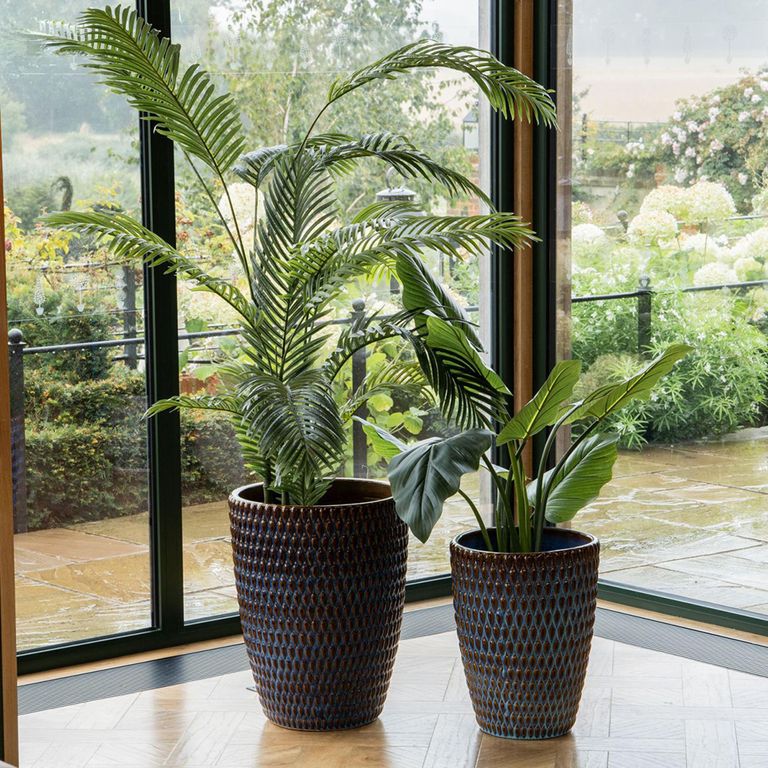 Mediterranean Planter - Blue Ceramic - Medium