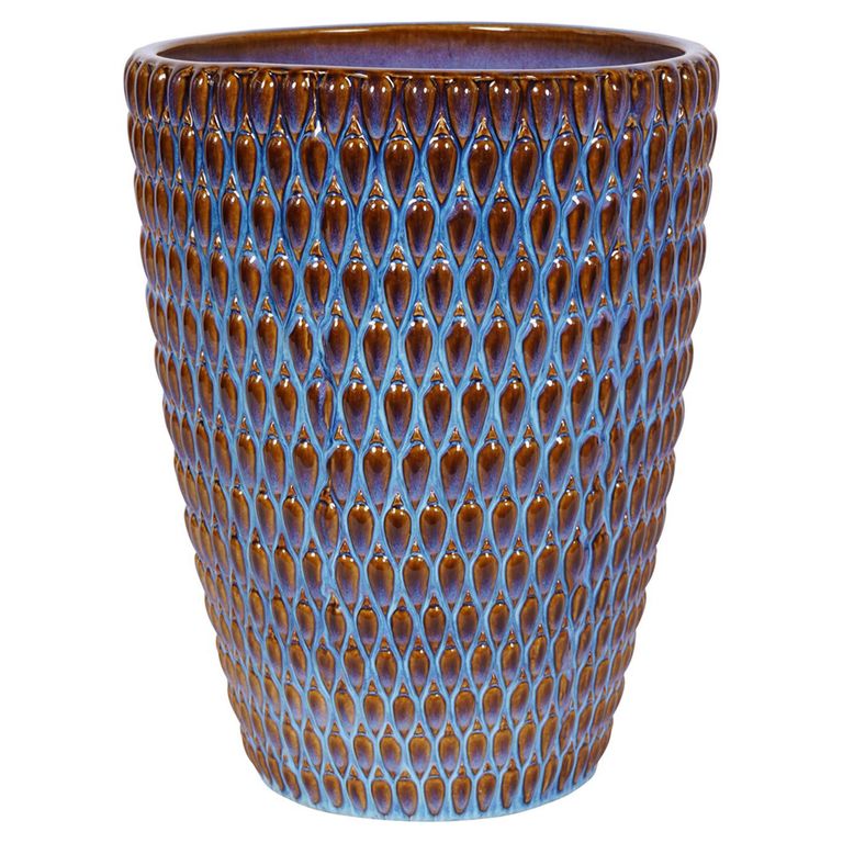 Mediterranean Planter - Blue Ceramic - Small