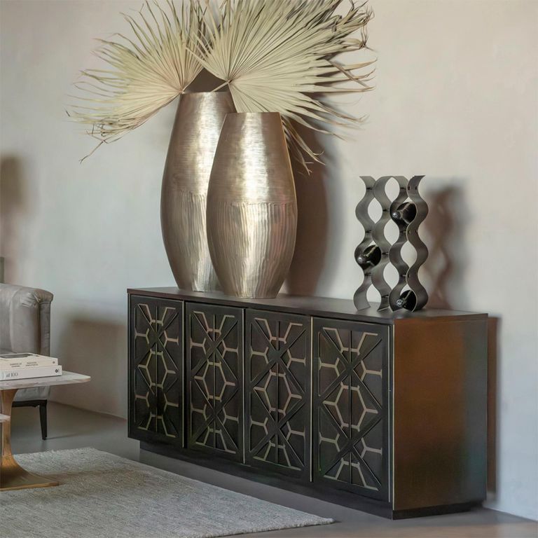 Southwold Vase - Antique Brass - Textured Oval - 51cm