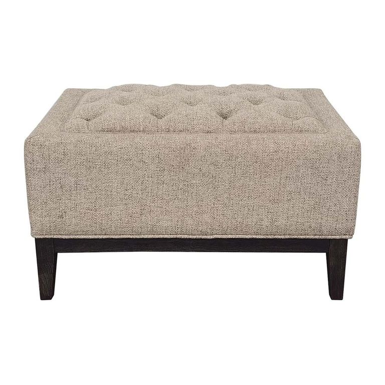 Theodore Stool - Dark Taupe - Buttoned