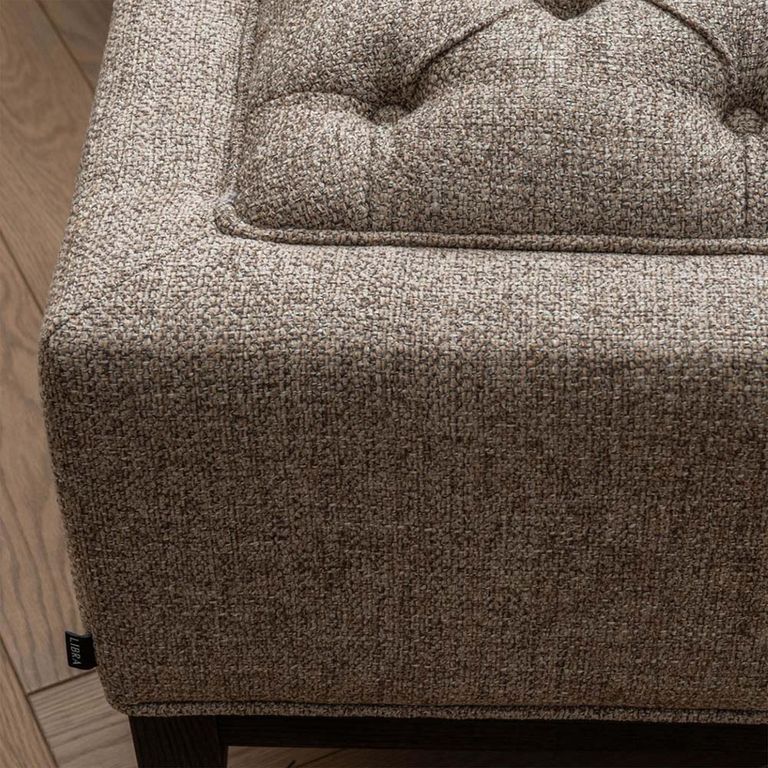 Theodore Stool - Dark Taupe - Buttoned