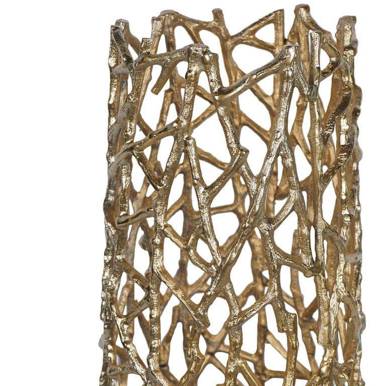 Twig Vase - Gold Metal - Large