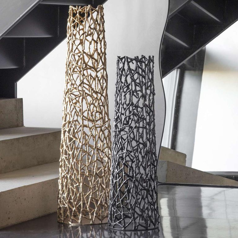 Twig Vase - Gold Metal - Large