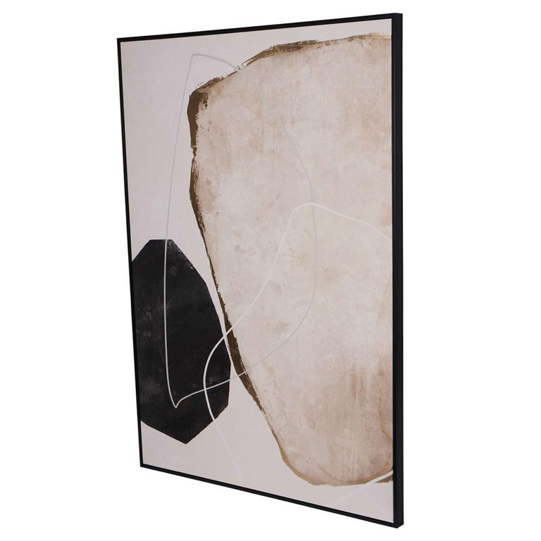 Abstract Wall Art - White and Neutral - Canvas
