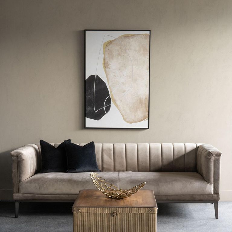 Abstract Wall Art - White and Neutral - Canvas