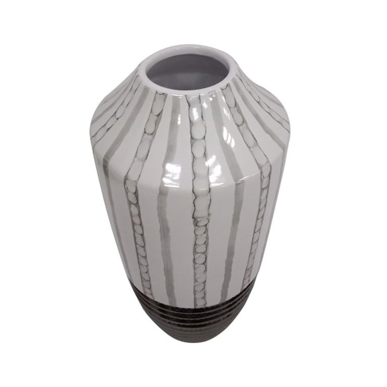 Vase - Light Brown and Textured Bronze - Ceramic