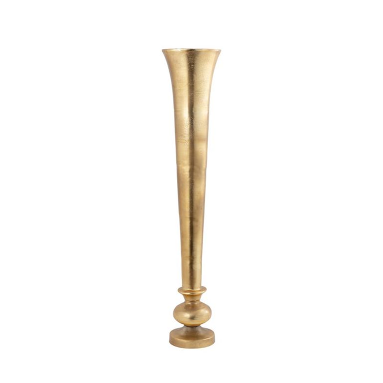 Vase - Light Gold - Fluted Metal