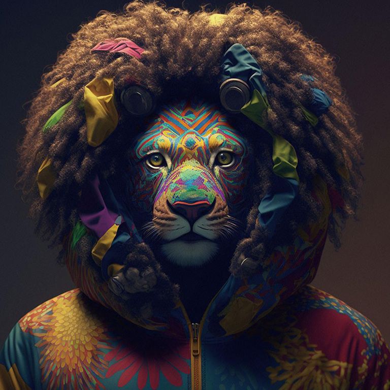 Lion Tempered Glass Wall Art