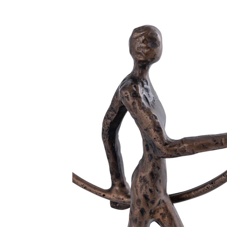 Sculpture - Man with Ring - Bronze Metal