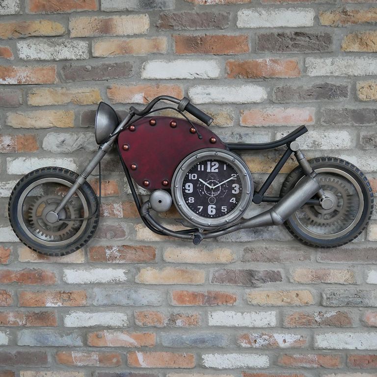 Motorbike Clock - Metal