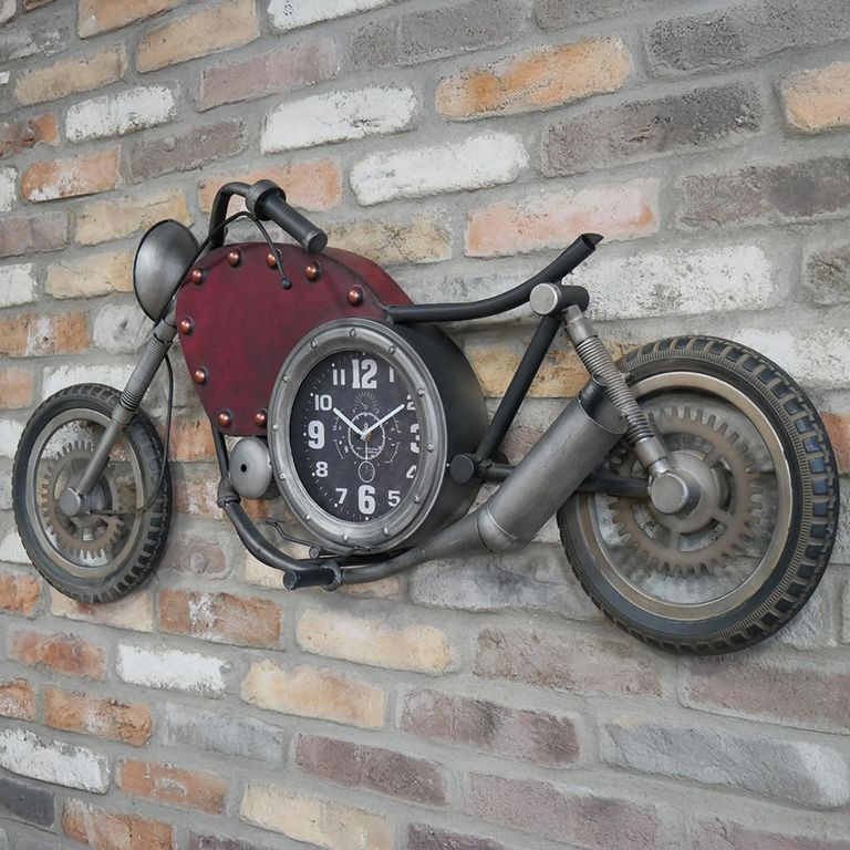 Motorbike Clock - Metal